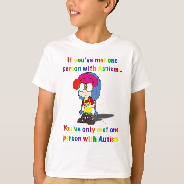 Autism: one size does not fit all awareness shirt (Front)