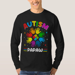 Autism Papaw Love Autism Awareness Family Matching T-Shirt