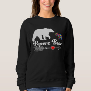 Autism Pepere Bear Puzzle Autism Awareness Autisti Sweatshirt
