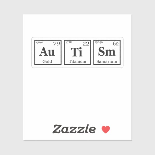 Autism Periodic Table Element Autism Awareness  (Sheet)