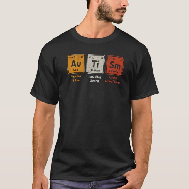 Autism Periodic Table Elements Spelling Autistic B T-Shirt (Front)