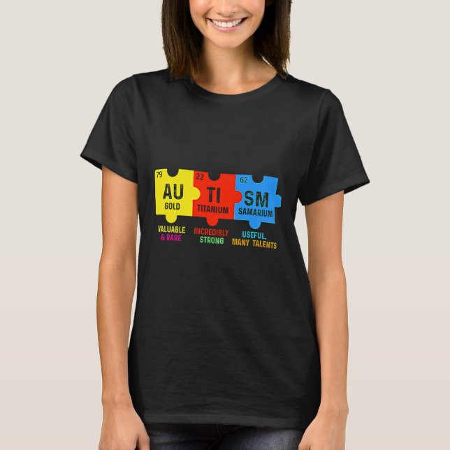 Autism Periodic Table T-Shirt (Front)