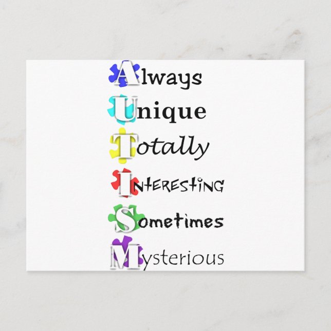 AUTISM POSTCARD (Front)