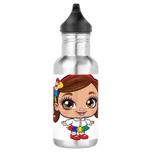 "Autism Pride: A Little Girl's Joyful 532 Ml Water Bottle