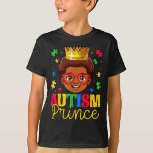 Autism Prince Autism Awareness Puzzles Autistic T-Shirt