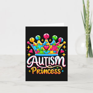 Autism Princess Autism Awareness Queen Girl 1  Card
