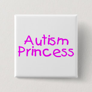 Autism Princess (Pink) 15 Cm Square Badge