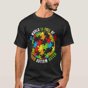 Autism-Proud Autism Sister Puzzle World Awareness T-Shirt