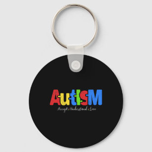 Autism Puzzle Accept Understand Love Autism Awaren Key Ring