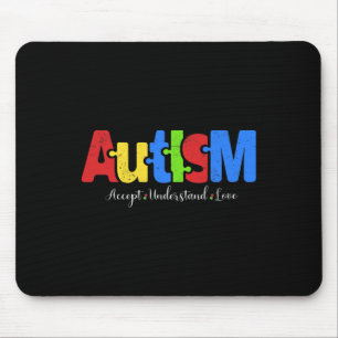 Autism Puzzle Accept Understand Love Autism Awaren Mouse Pad
