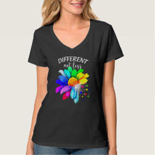 Autism Puzzle Awareness Sunflower Different Not Le T-Shirt