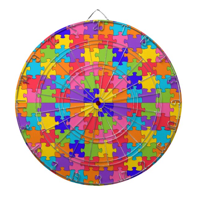 autism puzzle dartboard (Front)
