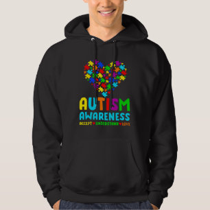 Autism Puzzle Heart Love Accept Understand Autism  Hoodie