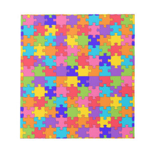 autism puzzle notepad