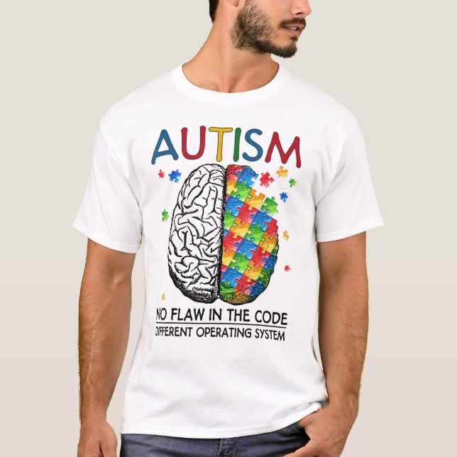 Autism Puzzle Piece Gifts Autism Quote Awareness T-Shirt (Front)