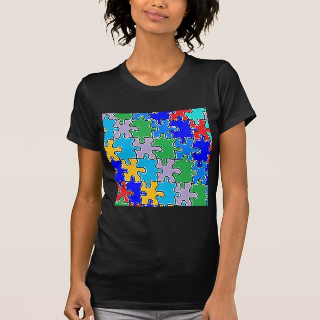 autism puzzle pieces 41 T-Shirt (Front)