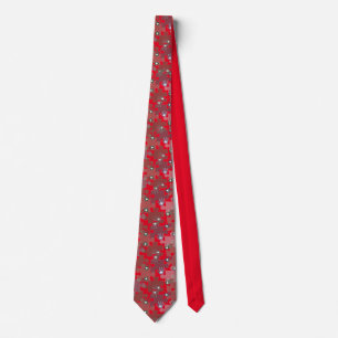 Autism Puzzle Pieces and Hands Red Tie