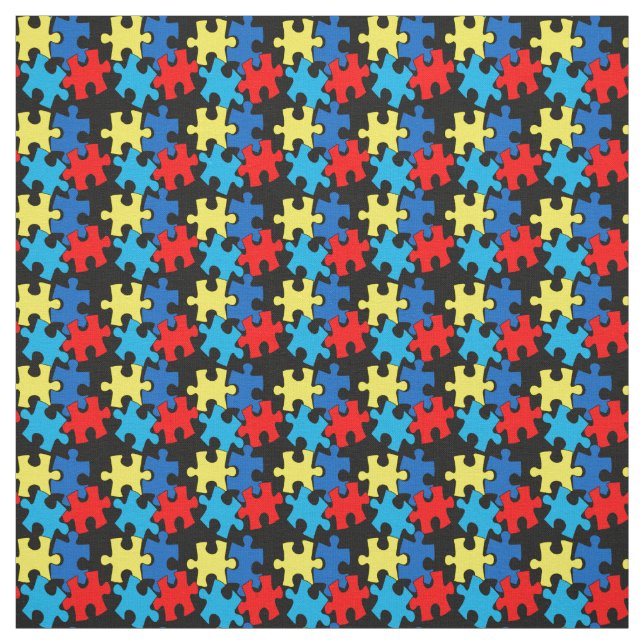 Autism Puzzle Pieces - Small Fabric (Swatch)