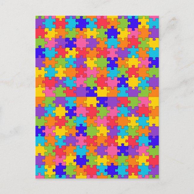 autism puzzle postcard (Front)