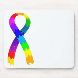 Autism Puzzle Ribbon Mouse Pad