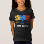 Autism Puzzle Science Personalised Family Matching T-Shirt<br><div class="desc">Autism Puzzle Science Geek Personalised Matching family t-shirt. Add your team or family name by clicking the "Personalise" button. Perfect for everyday wear and Autism Awareness campaigns and events with the rest of the family</div>