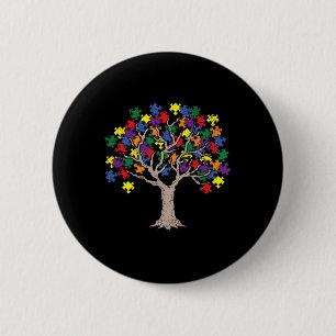 Autism Puzzle Tree Lgbt-q Gay Pride Rainbow Flag M 6 Cm Round Badge