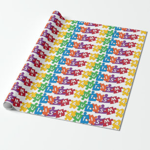 Autism Puzzle Wrapping Paper