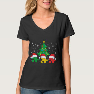 Autism Quote Christmas Autism Awareness Puzzle T-Shirt