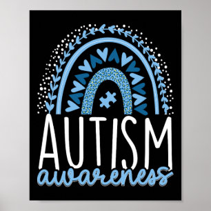 Autism Rainbow Autistic Pride Inclusion Adhd  Poster