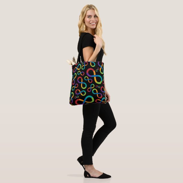 Autism Rainbow Infinity Neurodiversity Tote Bag (On Model)