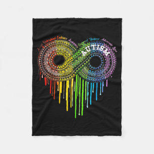 Autism Rainbow Infinity Symbol Asd Awareness Fleece Blanket