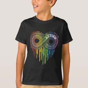 Autism Rainbow Infinity Symbol Asd Awareness T-Shirt