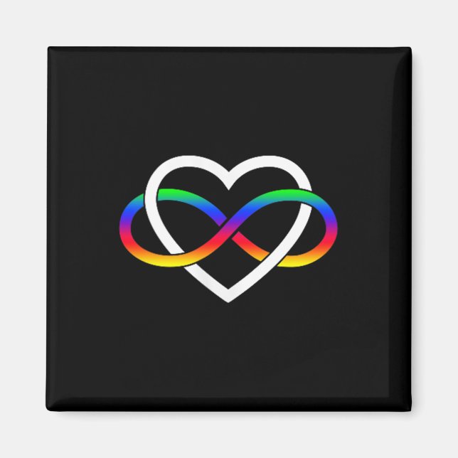 Autism Rainbow Infinity Symbol Autism Infinity Hea Magnet (Front)