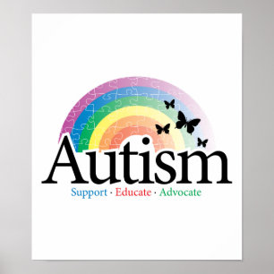 Autism Rainbow Poster