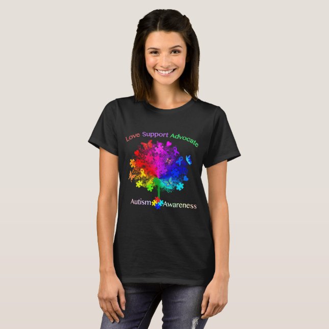 Autism Rainbow Tree T-Shirt (Front Full)