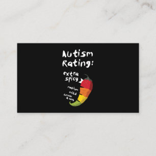 Autism Rating Extra Spicy T-Shirt Business Card