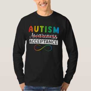 Autism Red Instead Acceptance Not Awareness Autism T-Shirt