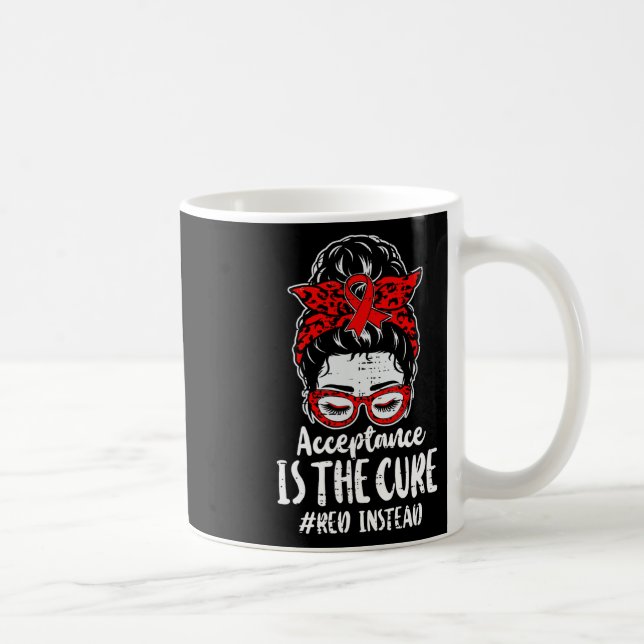 Autism - Red Instead - Acceptance Not Awareness #r Coffee Mug (Right)