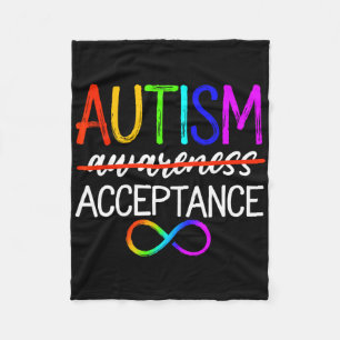 Autism - Red Instead - Acceptance Not Awareness #r Fleece Blanket