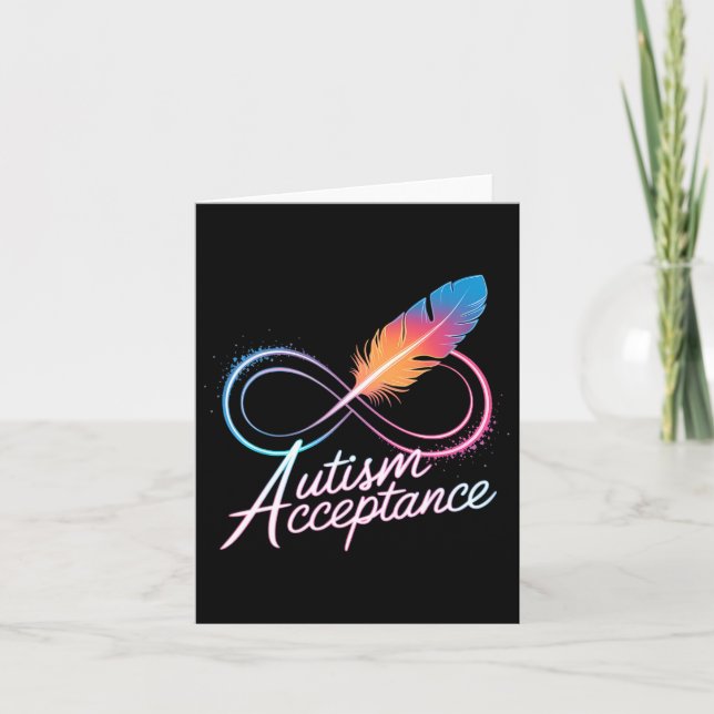 Autism Red Instead  Card (Front)