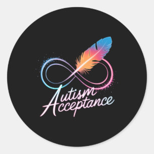 Autism Red Instead  Classic Round Sticker