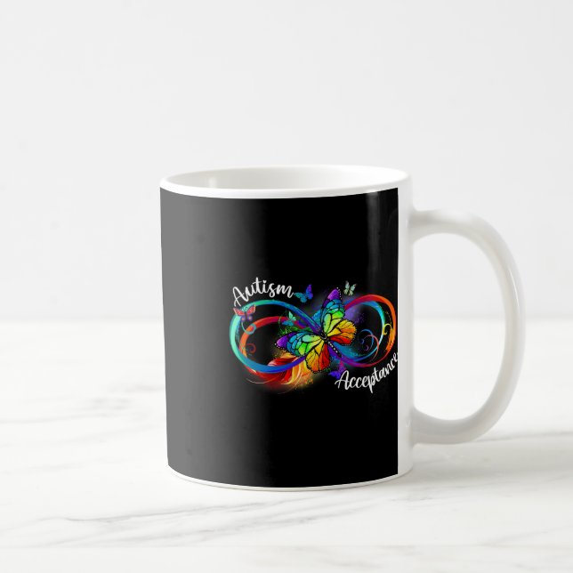 Autism Red Instead Infinity Symbol Autistic Accept Coffee Mug (Right)