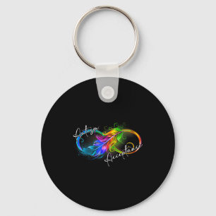Autism Red Instead Infinity Symbol Autistic Accept Key Ring