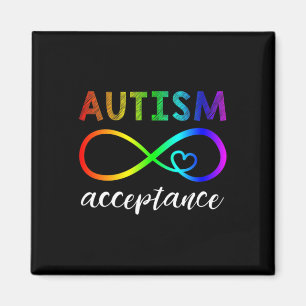 Autism - Red Instead Inifinity - Acceptance  Magnet