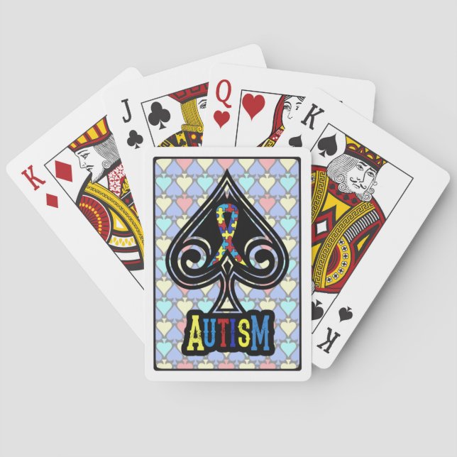 Autism Ribbon - Cards - Spades Edition (Back)