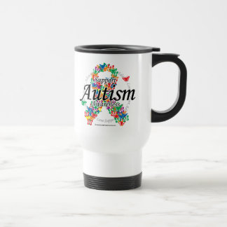 Autism Ribbon of Butterflies Travel Mug