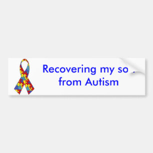 autism_ribbon, Recovering my son from Autism Bumper Sticker