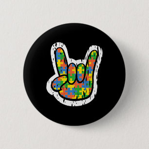 Autism Rocking Hand Disabilities Month  6 Cm Round Badge