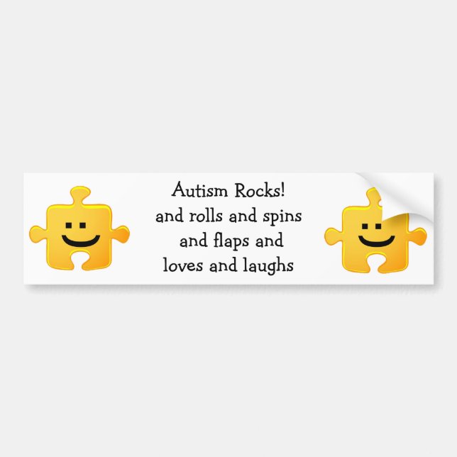 Autism Rocks Bumper Sticker (Front)