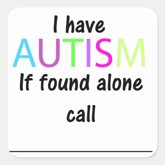 Autism Safety Stickers (Front)